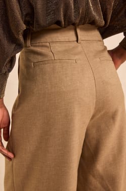 High-waisted bronze trousers FLAUBERT;${refinementColor}