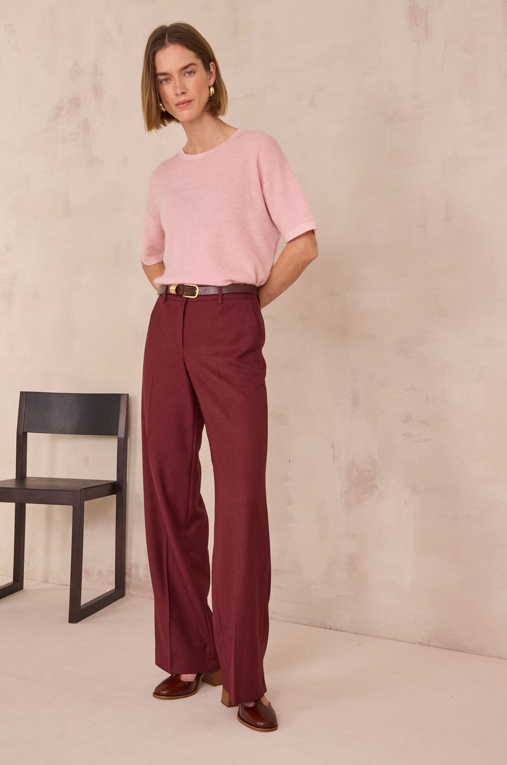 FERGUSON wide-leg trousers;${refinementColor}