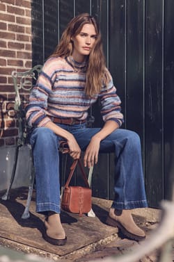 ANAIS wide-leg jeans in denim;${refinementColor}