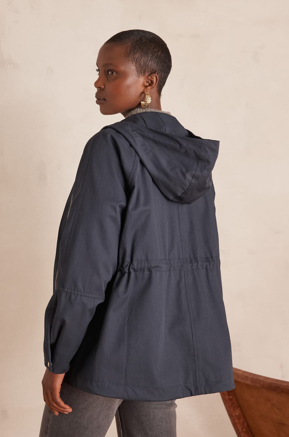 ANNETTE cotton hooded parka;${refinementColor}