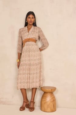 Bedrucktes gerades Kleid RANIA;${refinementColor}