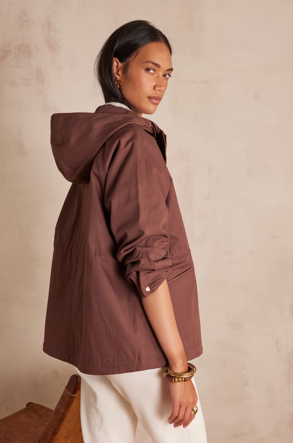 Parka courte ANNETTE en coton;${refinementColor}