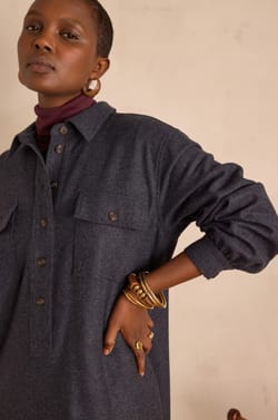 Robe droite MARLINE en laine;${refinementColor}