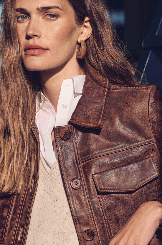 DONNA leather jacket;${refinementColor}