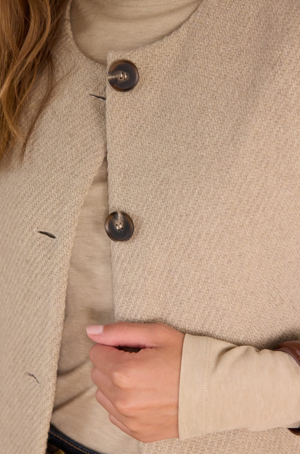 PAIGE fringed cardigan in wool;${refinementColor}