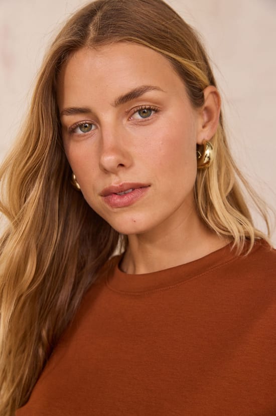 LISA linen and cotton sweatshirt;${refinementColor}