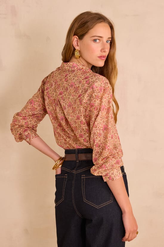 COLETTE liberty print blouse 100% cotton;${refinementColor}