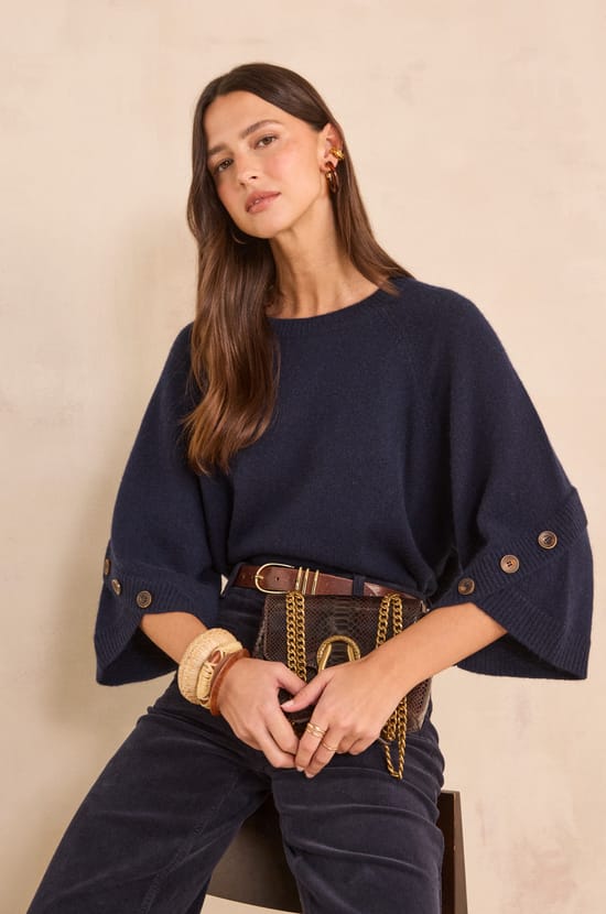 Pull en maille style cape ALYA;${refinementColor}