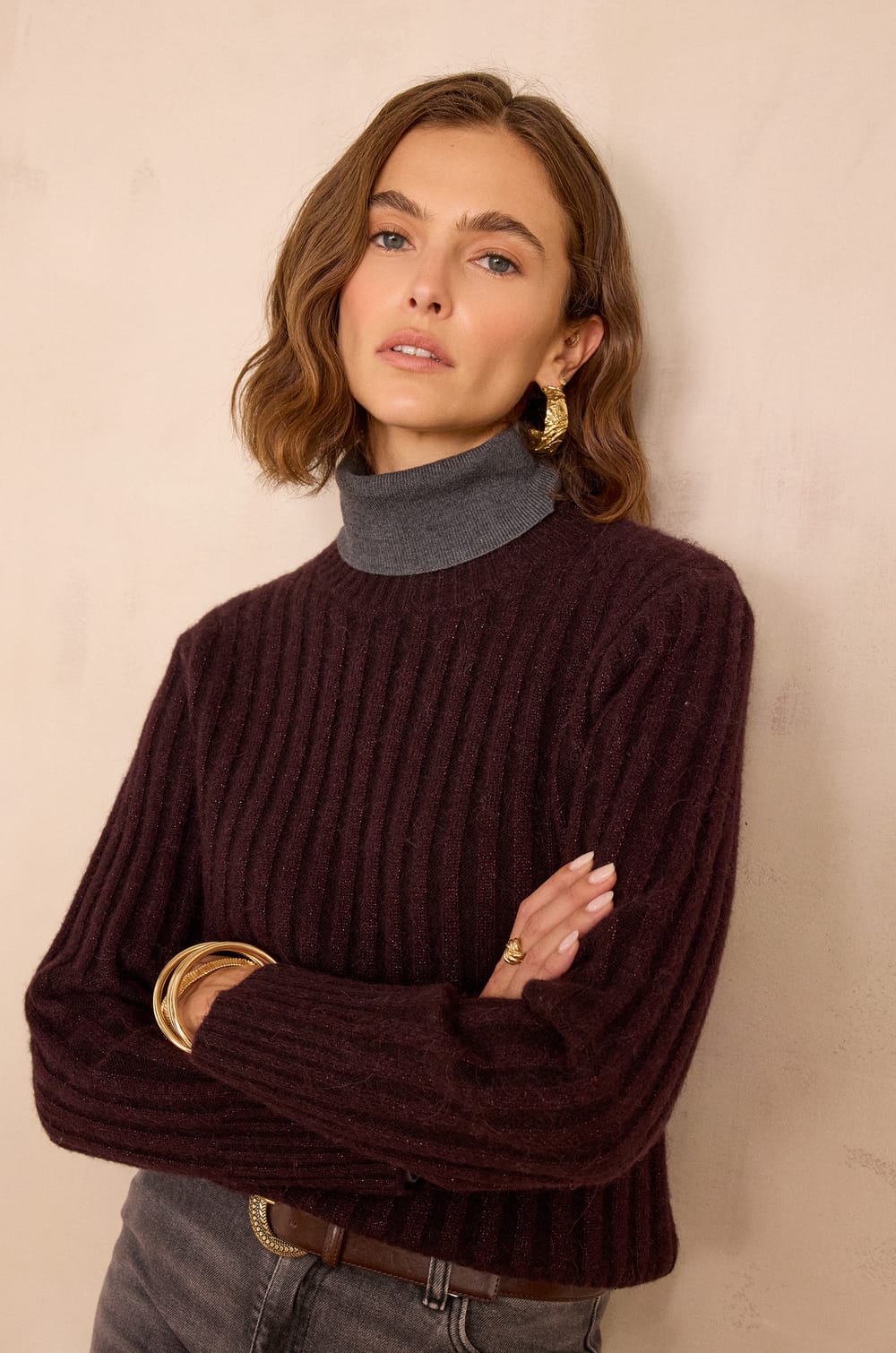 Pull BENICIO en laine et alpaga;${refinementColor}