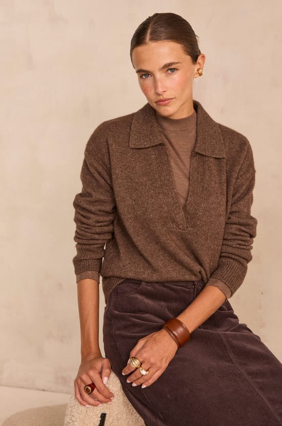 Long sleeve pull in mixed wool and yak ANDY;${refinementColor}