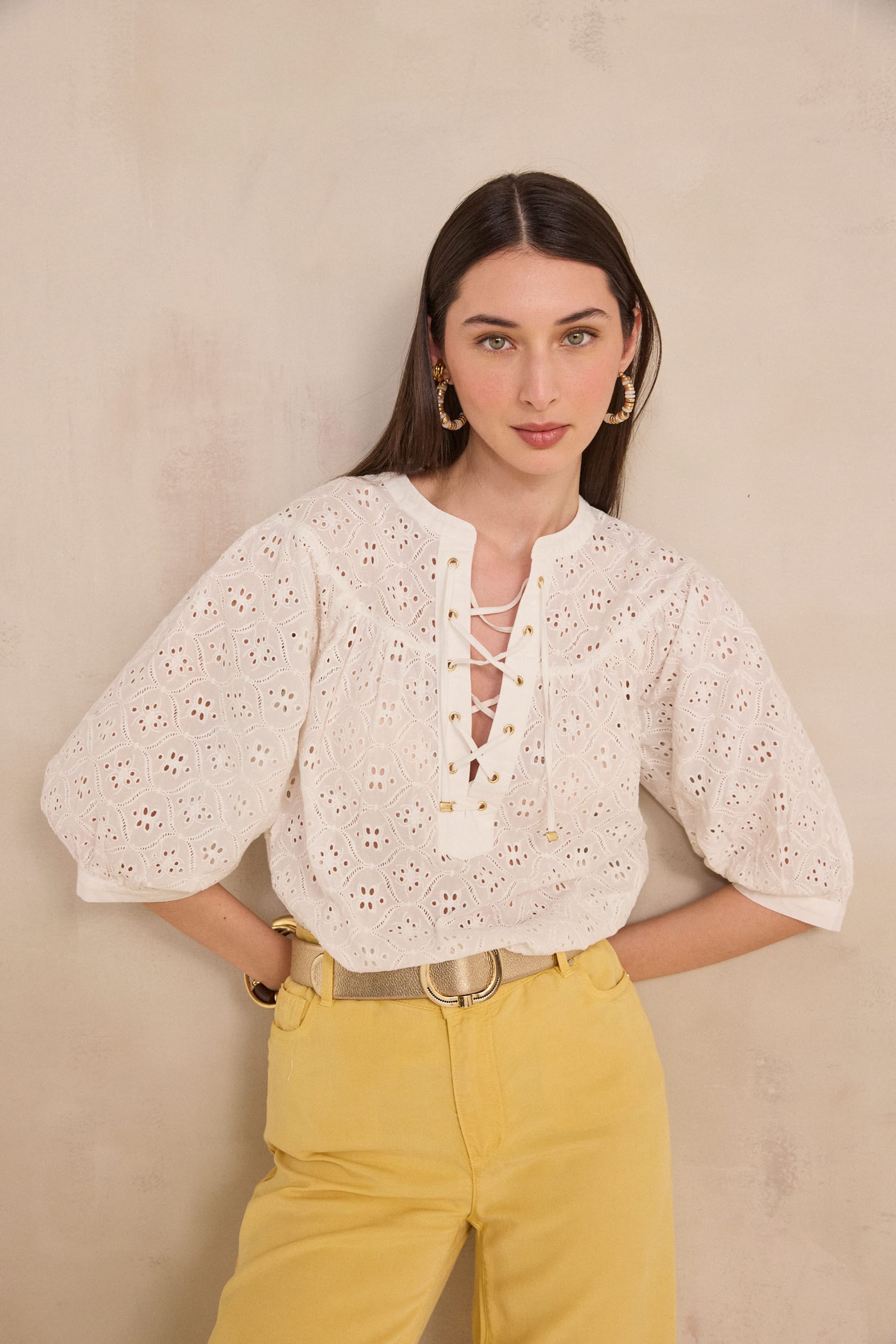 CHÉNE DE MAISON Jacquard blouse Jacquard