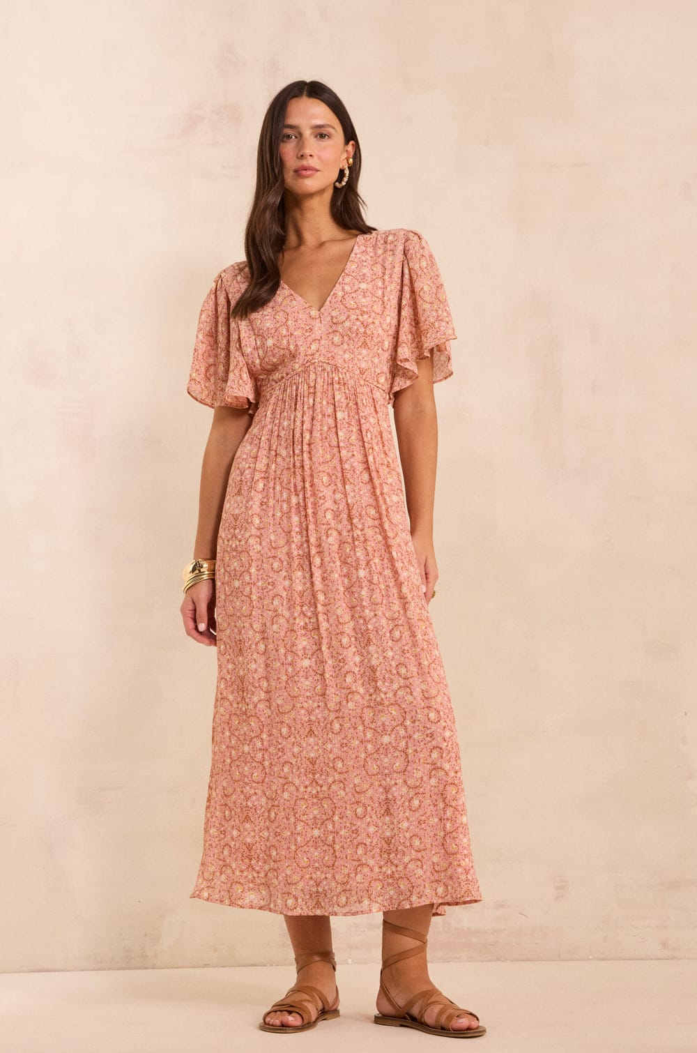Fluid printed dress BLOOMA;${refinementColor}