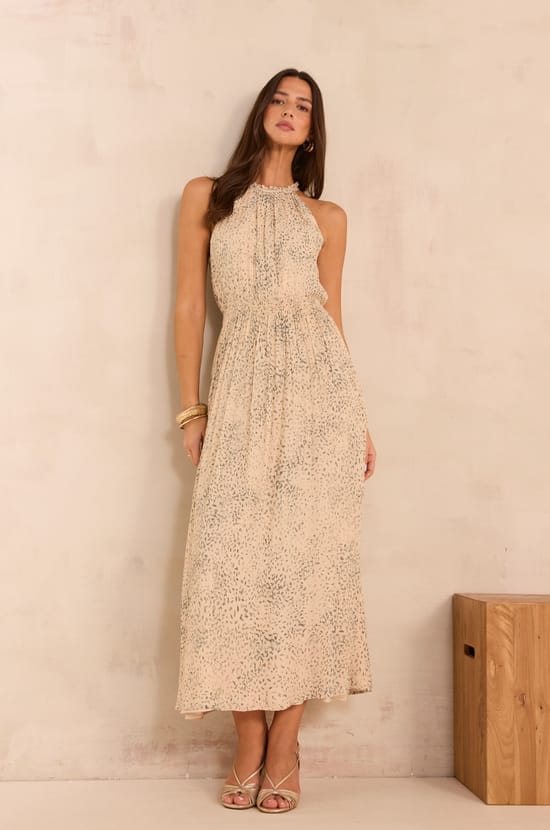 BAY fluid and straight printed dress;${refinementColor}