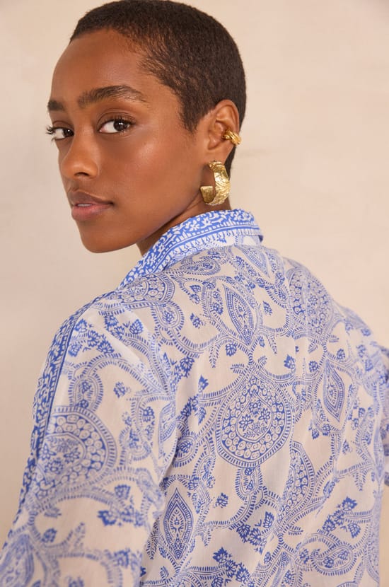 MATHILDE long sleeve printed shirt;${refinementColor}