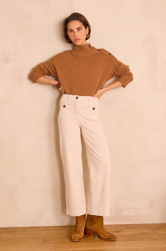 MAE wide-leg corduroy trousers;${refinementColor}