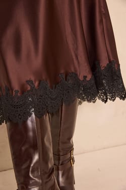 aubergine lace skirt ODILE;${refinementColor}