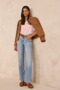 Jean straight in mixed cotton RONNIE;${refinementColor}