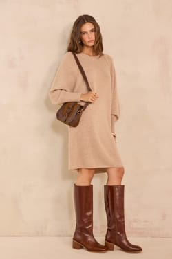 Princess cashmere sweater dress;${refinementColor}