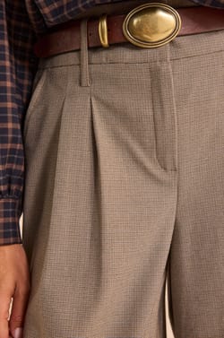 Pantalon beige large en viscose m&eacute;lang&eacute;e LILY;${refinementColor}