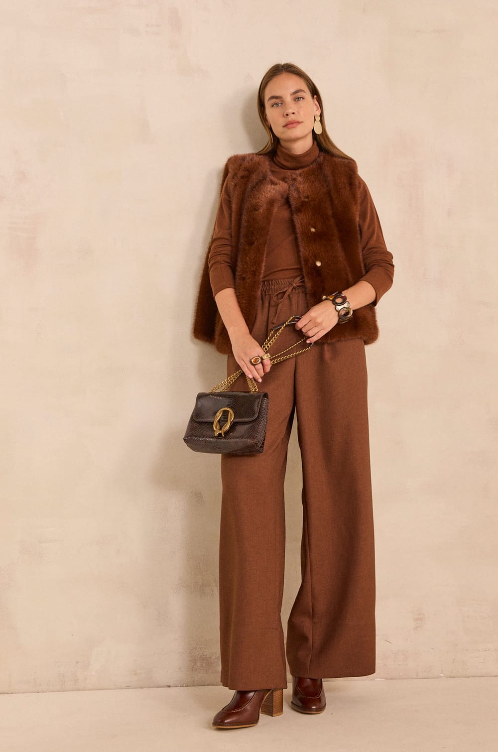 Gilet sans manches cannelle BROOKLYN;${refinementColor}