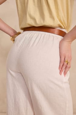 TIM linen wide-leg pants;${refinementColor}