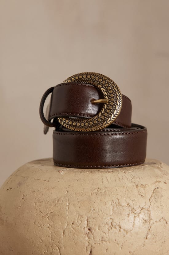 NINA leather belt;${refinementColor}