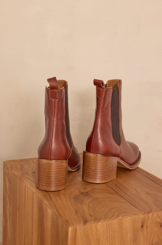 VALENTINA leather boots;${refinementColor}