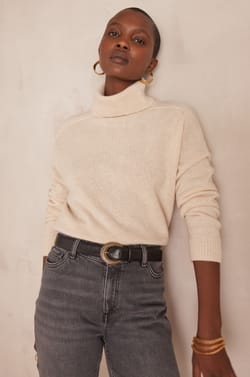 CELESTIN 100% wool turtleneck jumper;${refinementColor}
