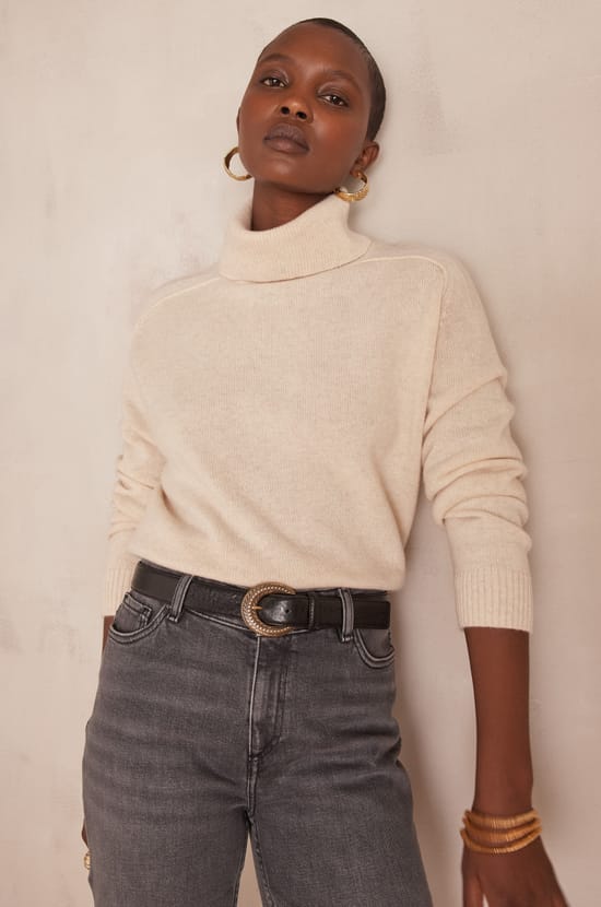 CELESTIN 100% wool turtleneck jumper;${refinementColor}