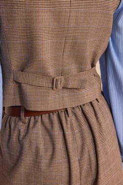 Sleeveless prince of wales printed vest BABEL;${refinementColor}