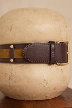LEONARD leather belt;${refinementColor}