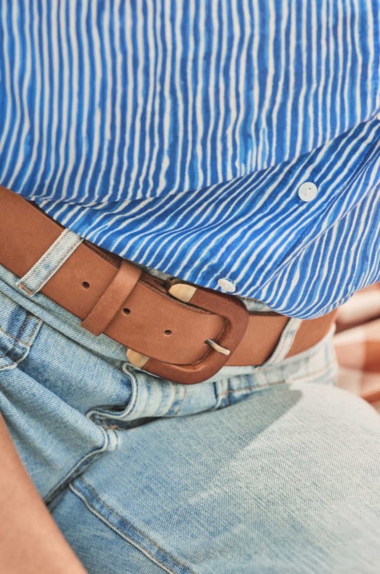 NICOLAS leather belt;${refinementColor}