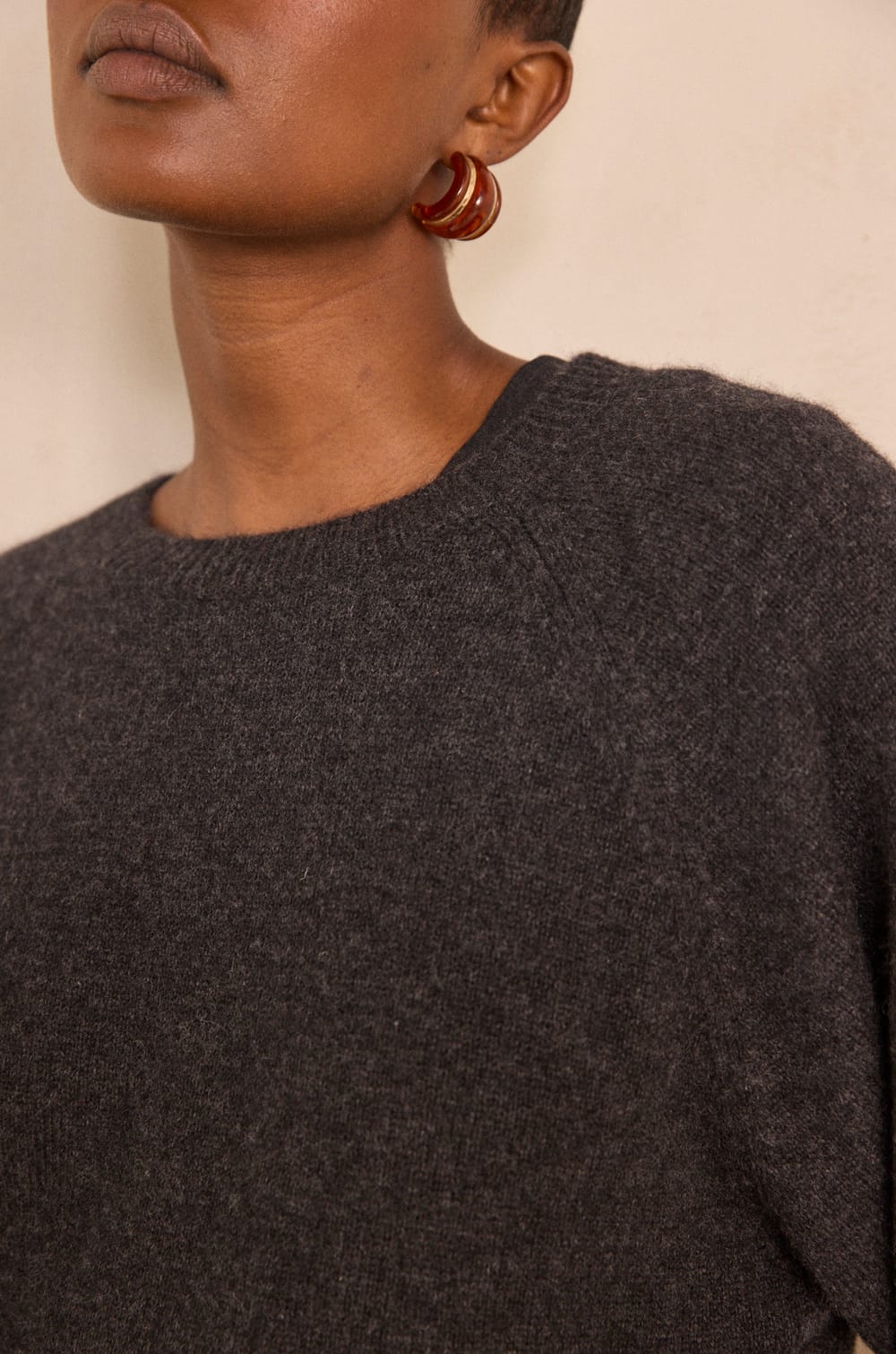 ALYA 3/4 Sleeve Cashmere Sweater;${refinementColor}