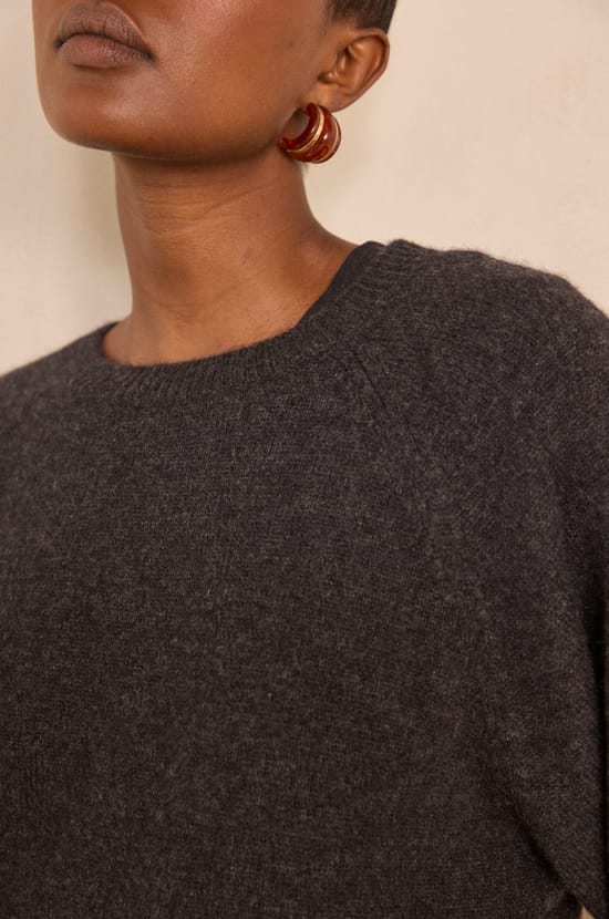 ALYA 3/4 Sleeve Cashmere Sweater;${refinementColor}