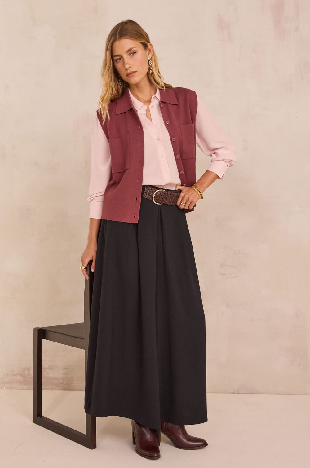 100% silk shirt DAPHNEE;${refinementColor}