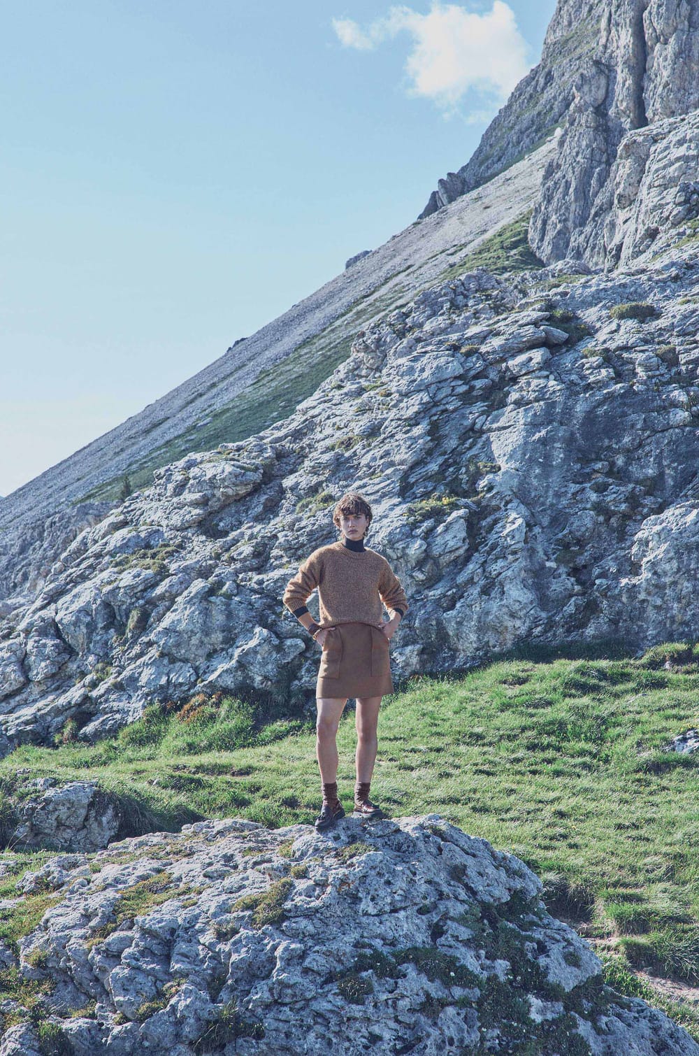 Double-faced wool skirt CAMELLIA;${refinementColor}