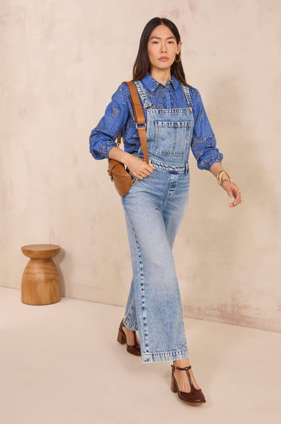 DAURELY cotton long sleeve shirt;${refinementColor}