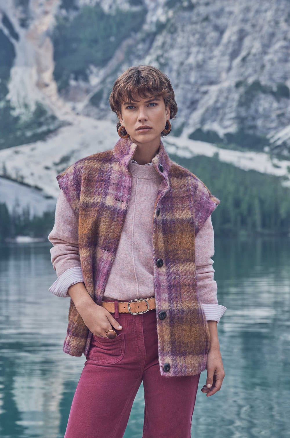 DJODDY sleeveless wool coat;${refinementColor}