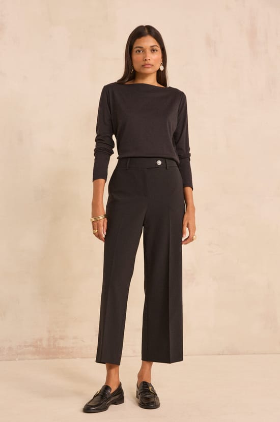 Pantalon large noir LOLA;${refinementColor}