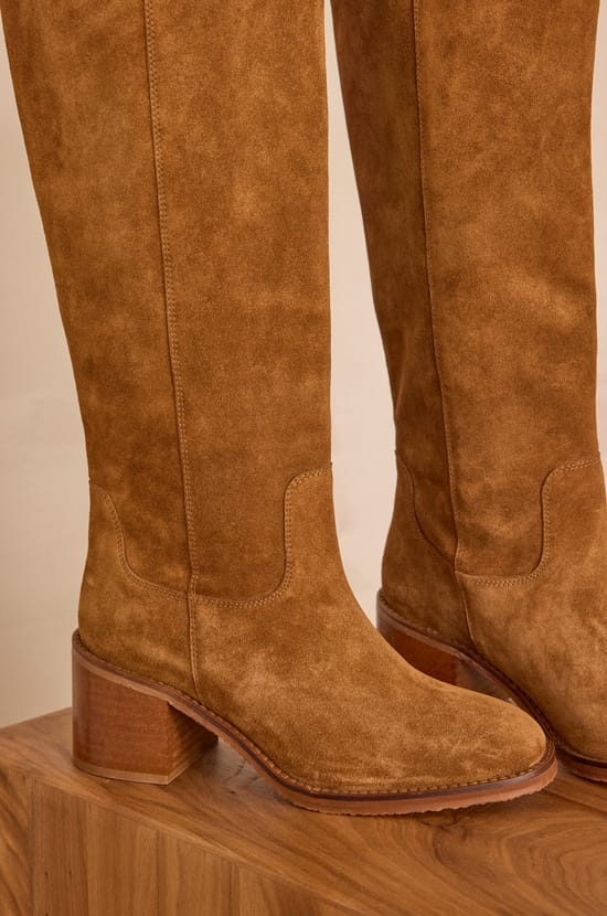 VICTORIA high boots in leather;${refinementColor}