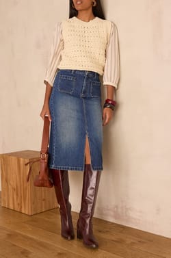 Jupe CLEO en coton;${refinementColor}
