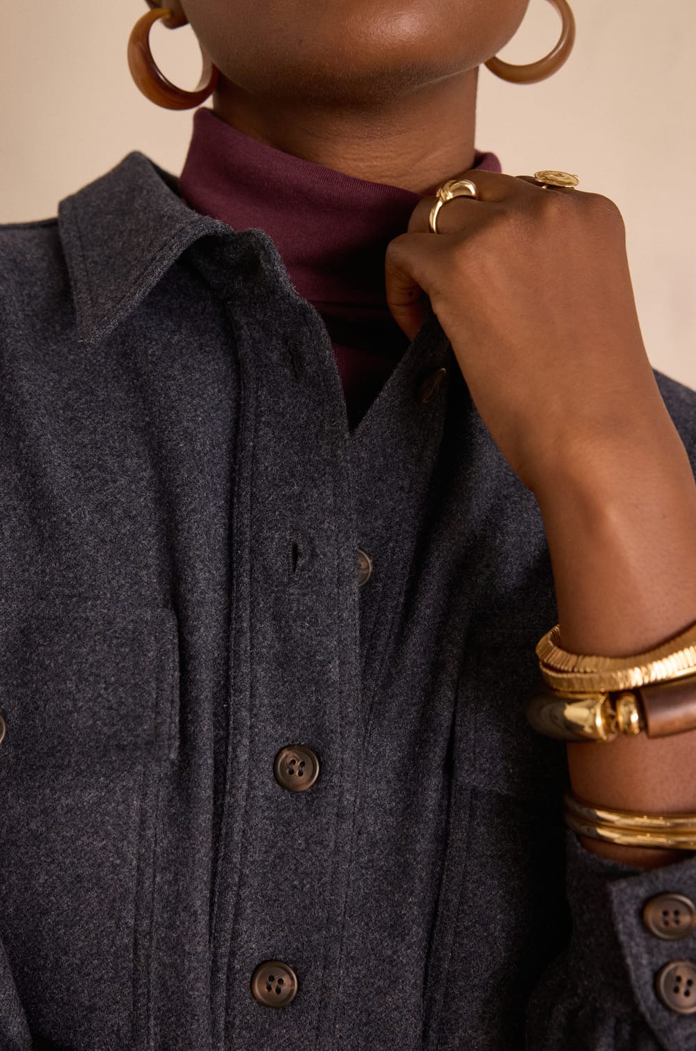 Robe droite MARLINE en laine;${refinementColor}