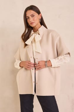 FORTUNE wool cape;${refinementColor}