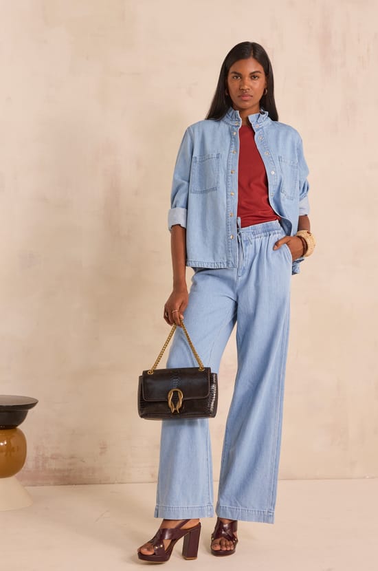 DENISE long-sleeve cotton blouse;${refinementColor}