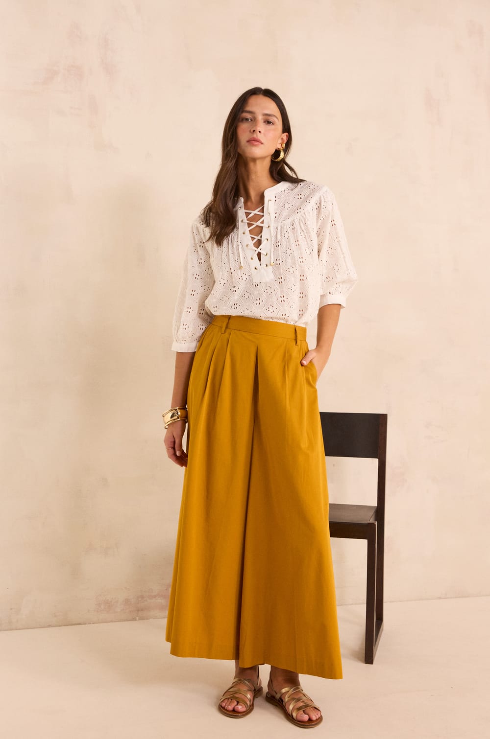 Extra large cotton pants TATIANA;${refinementColor}