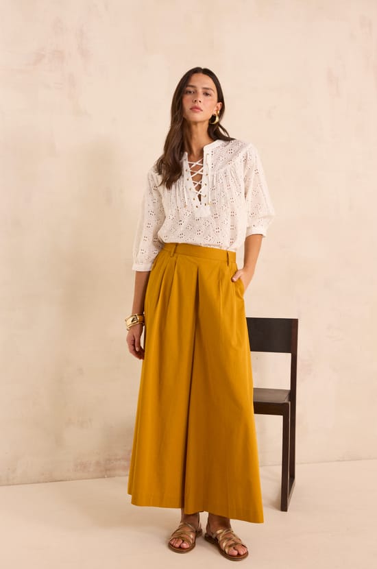 Pantalon extra large en coton TATIANA;${refinementColor}