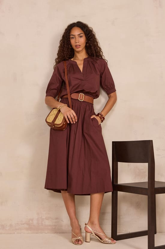 Short sleeve cotton blouse DONNA;${refinementColor}