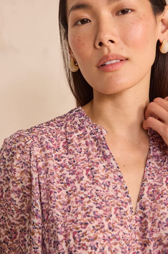 Flowy dress with LANA print;${refinementColor}