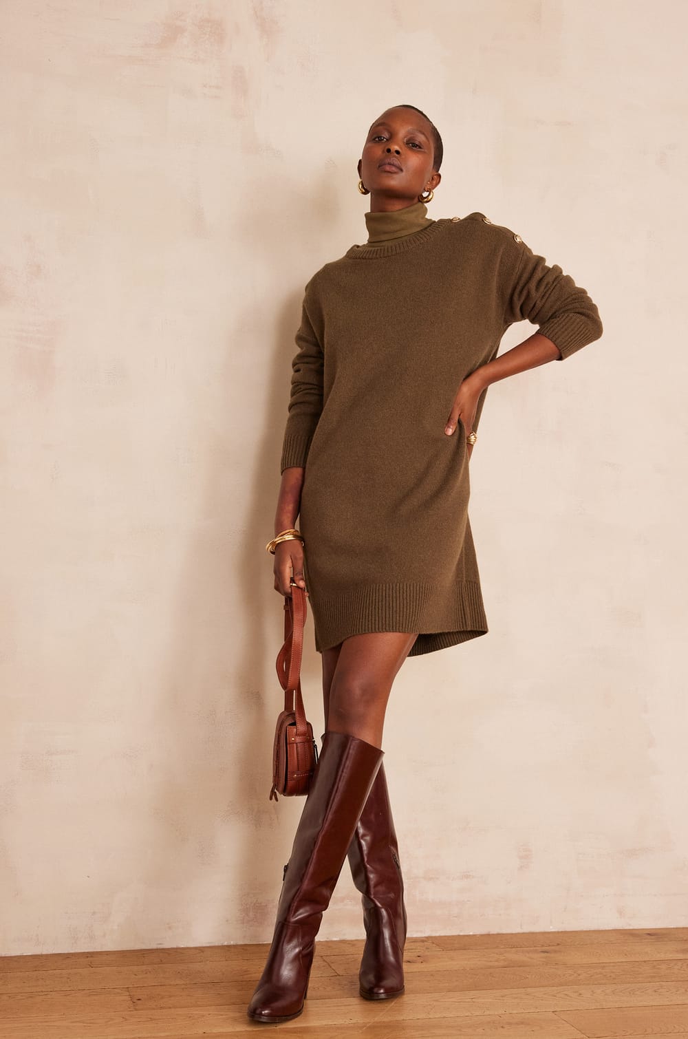 LINA wool dress;${refinementColor}