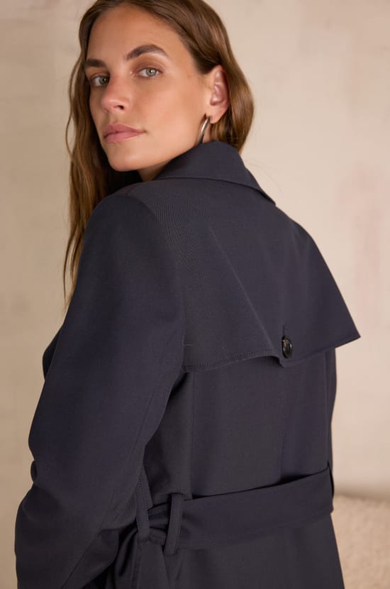 RYO belted trench coat;${refinementColor}